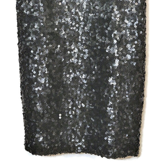 Theory Sequin Silk Scoop Neck Sleeveless Black Shift Mini Dress Size 8 - Picture 8 of 13